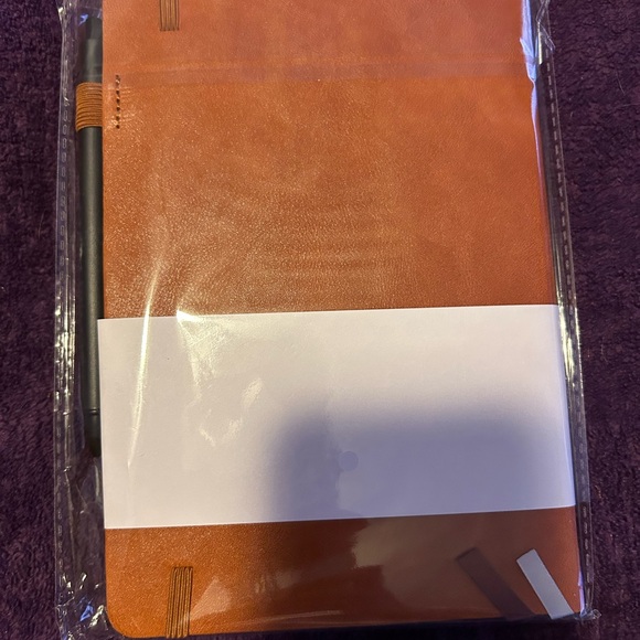 OnMove A5 College Ruled Notebook - Brown with pen - Picture 3 of 5